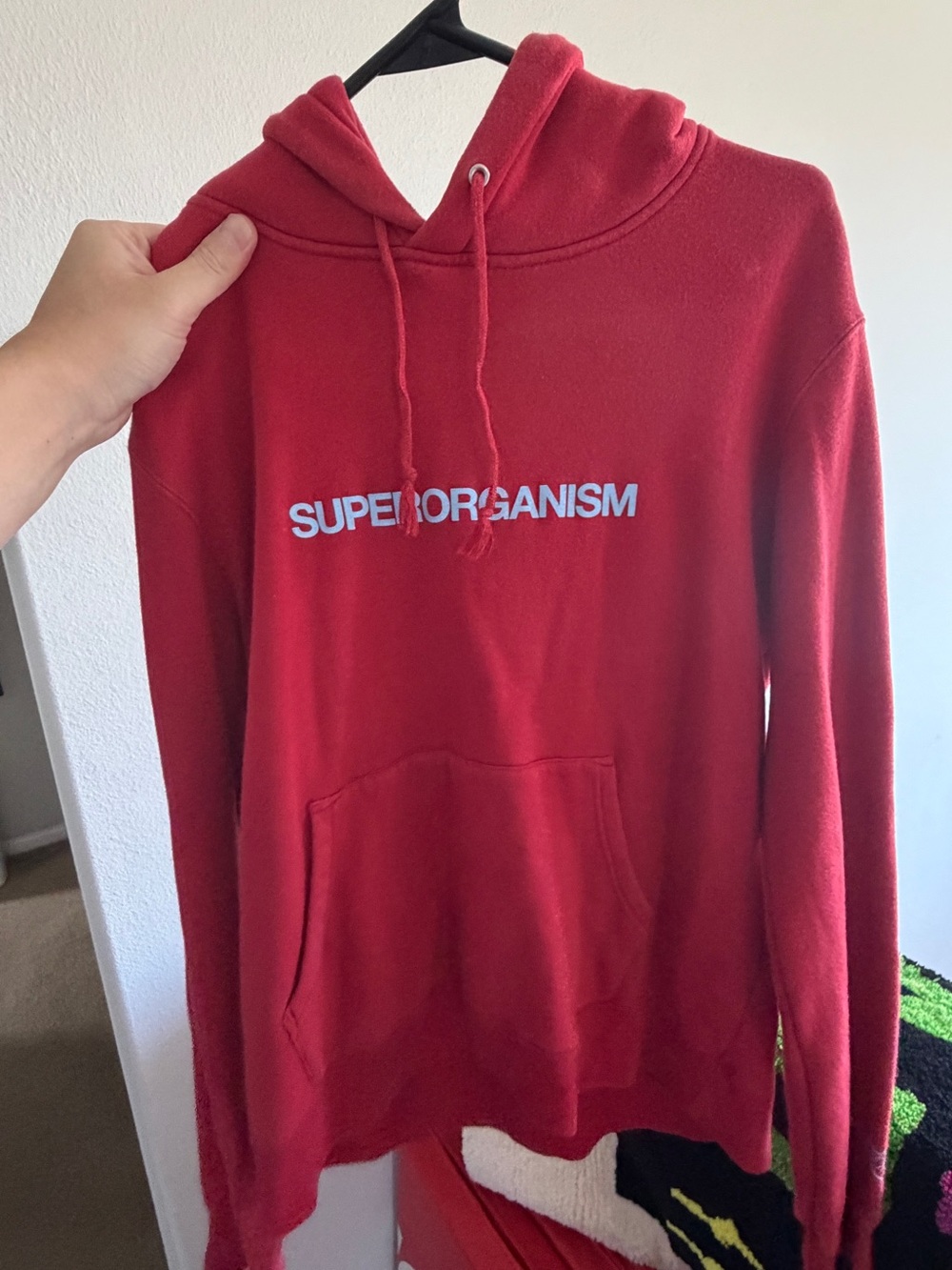 Undercover Red 'SUPERIORGANISM' Pullover Hoodie